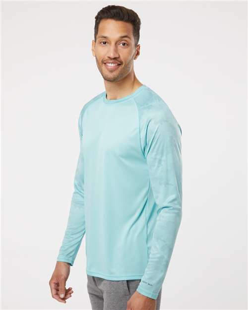 Unisex Cayman Performance Camo Colorblocked Long Sleeve T-Shirt - 216 23