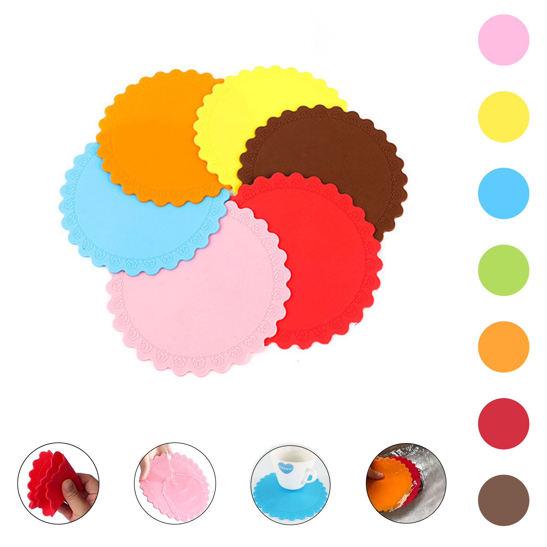 Thicken Silicone Rose Water Coaster 2
