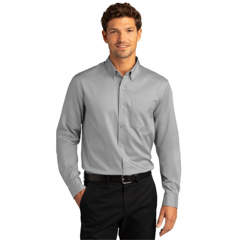 Port Authority Long Sleeve SuperPro React Twill Shirt. 6