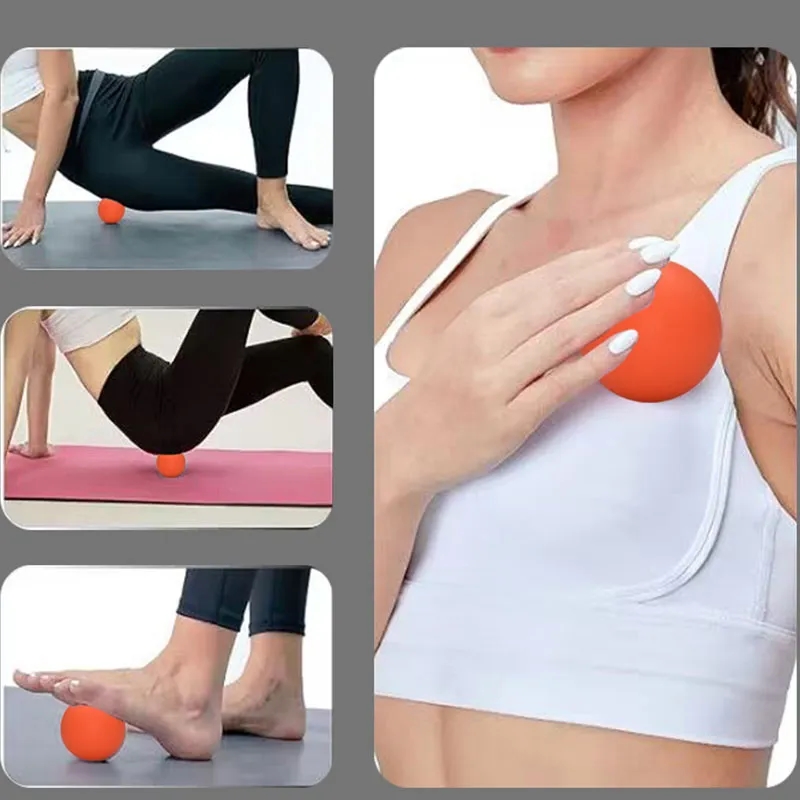 Custom Logo Colorful Massage Lacrosse Yoga Ball 5