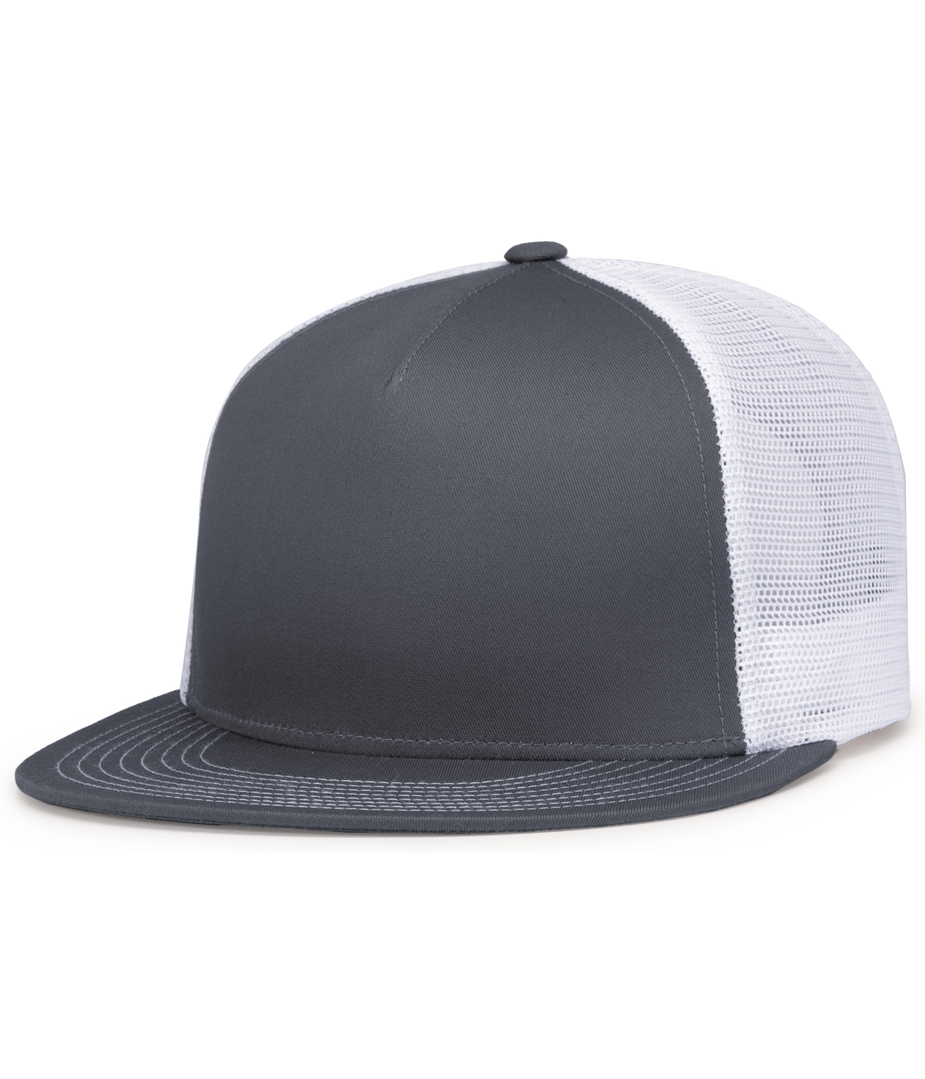 D-Series 5-Panel Trucker Snapback Cap, custom hat with logo imprint 7