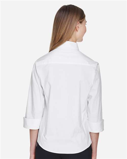 Women's Perfect Fit™ Three-Quarter Sleeve Stretch Poplin Dress Shirt - DP625W 19