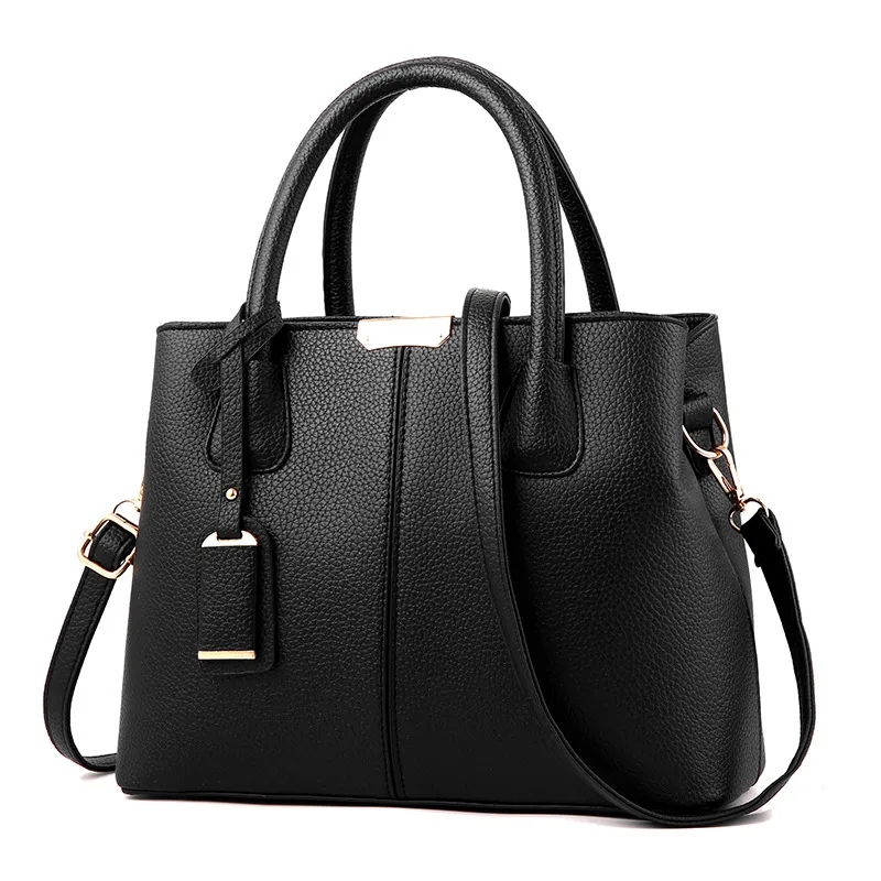 PU Lychee Handbag, custom tote bag with logo imprint 5