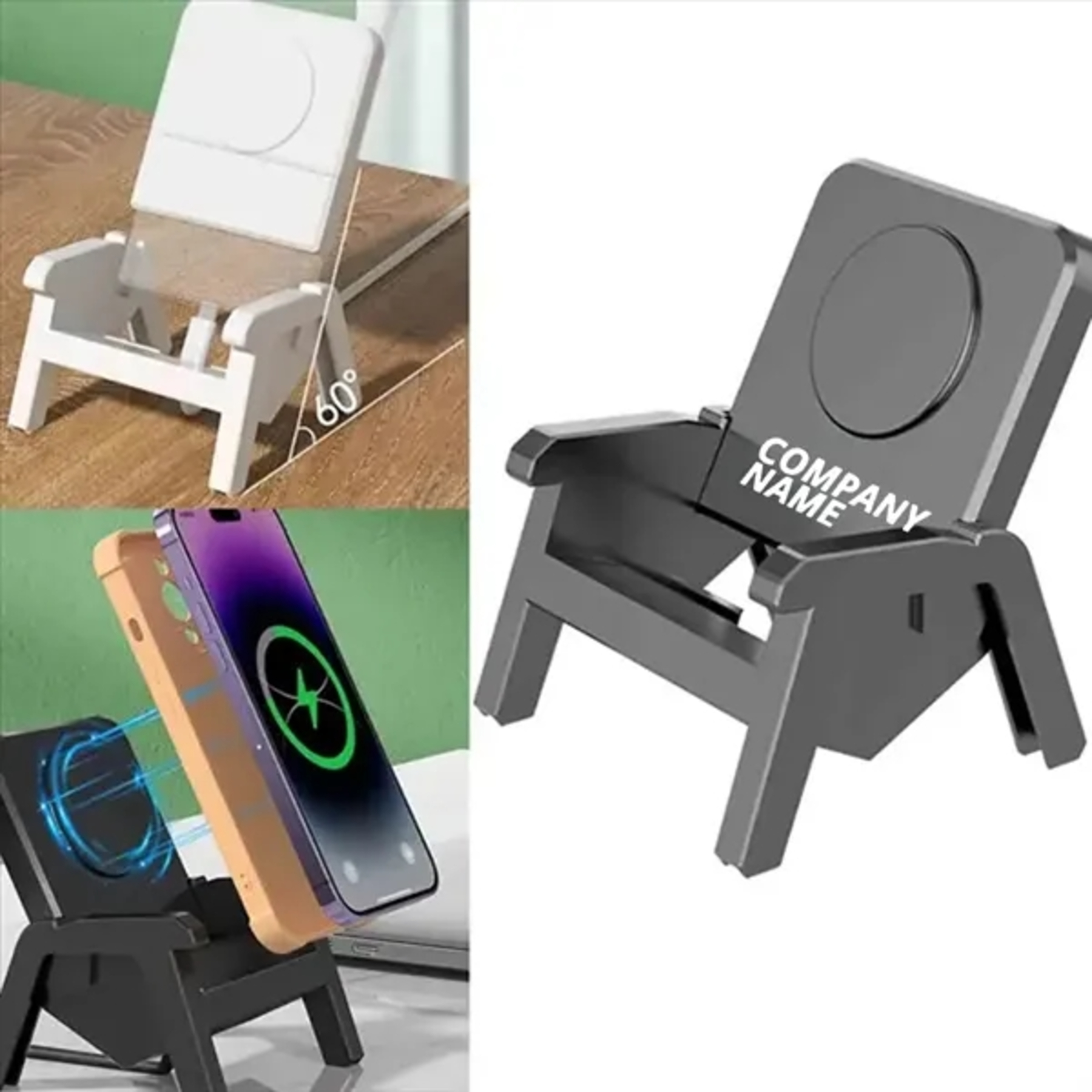 15W Mini Chair Wireless Charger Holder
 1
