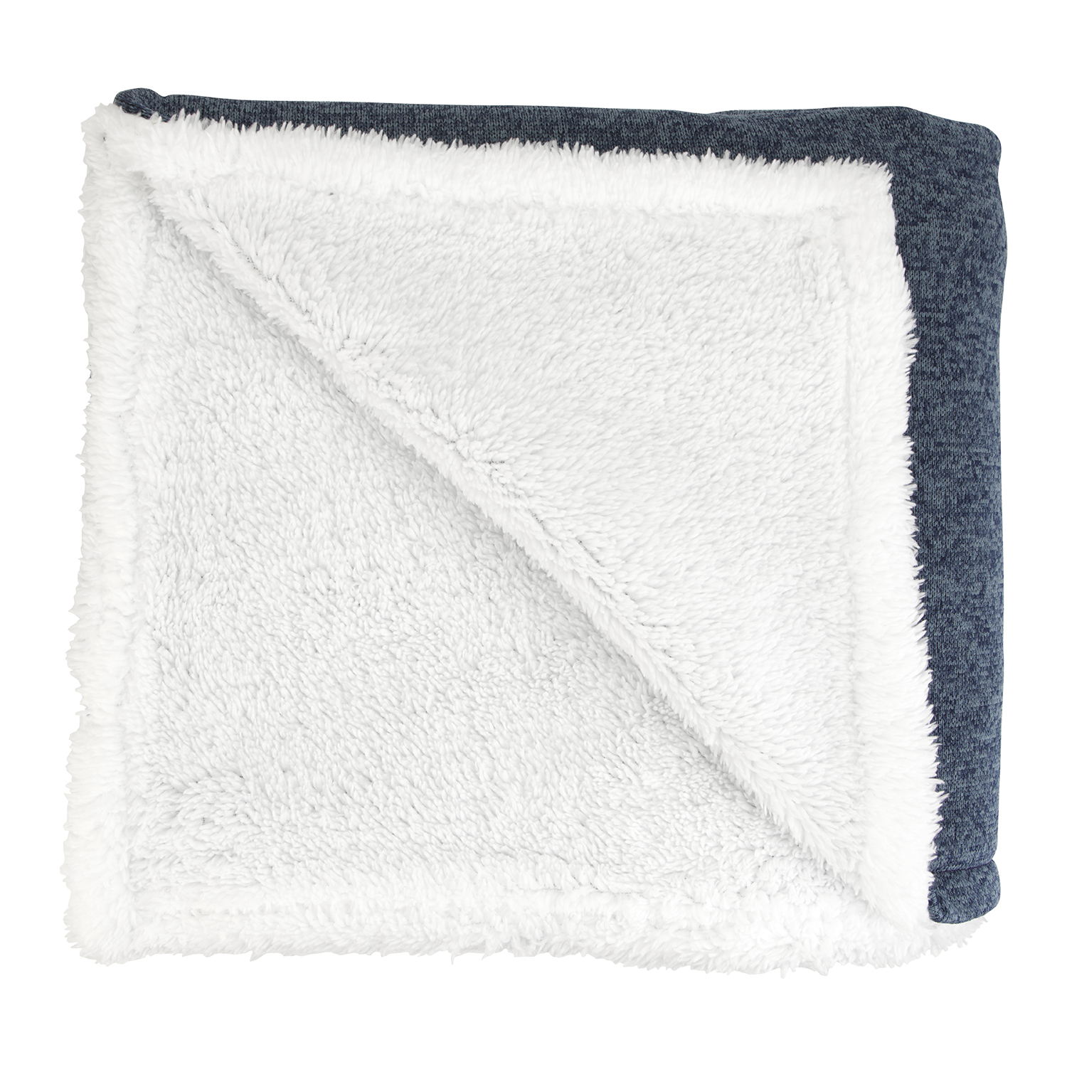 Sherpa-Backed Heathered Blanket