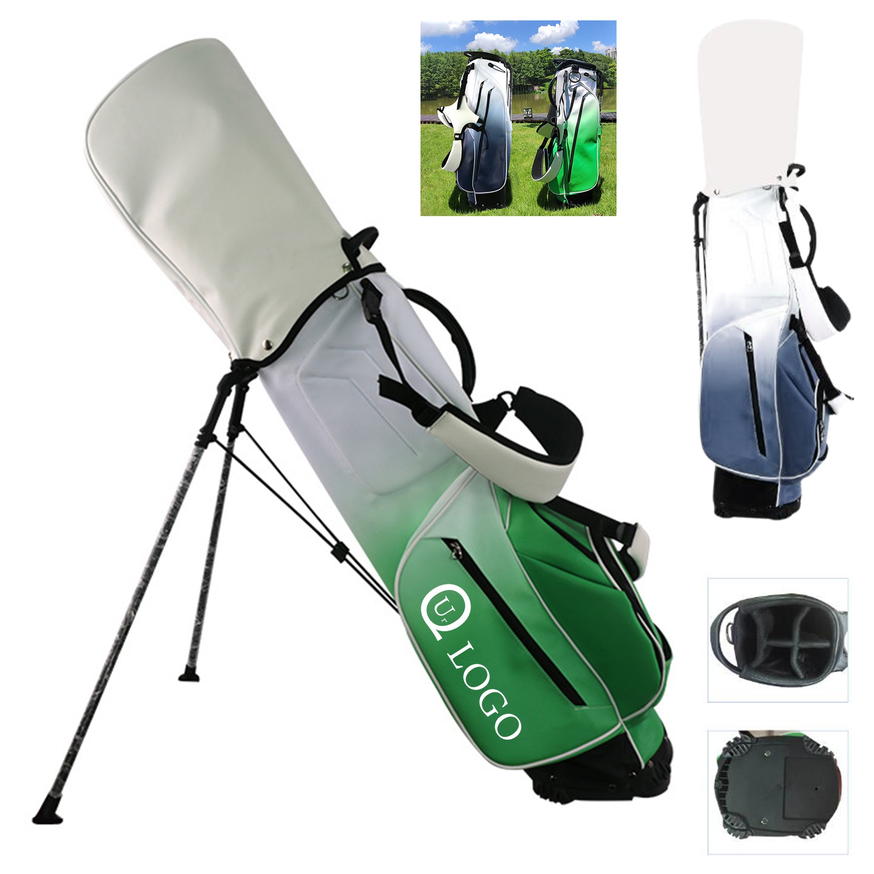 8.3 Inch Pu Golf Bag With Gradient Color