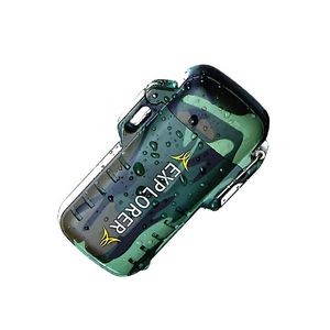 Round Angle Waterproof Dual Arc Lighter With Pop Up Lid 15