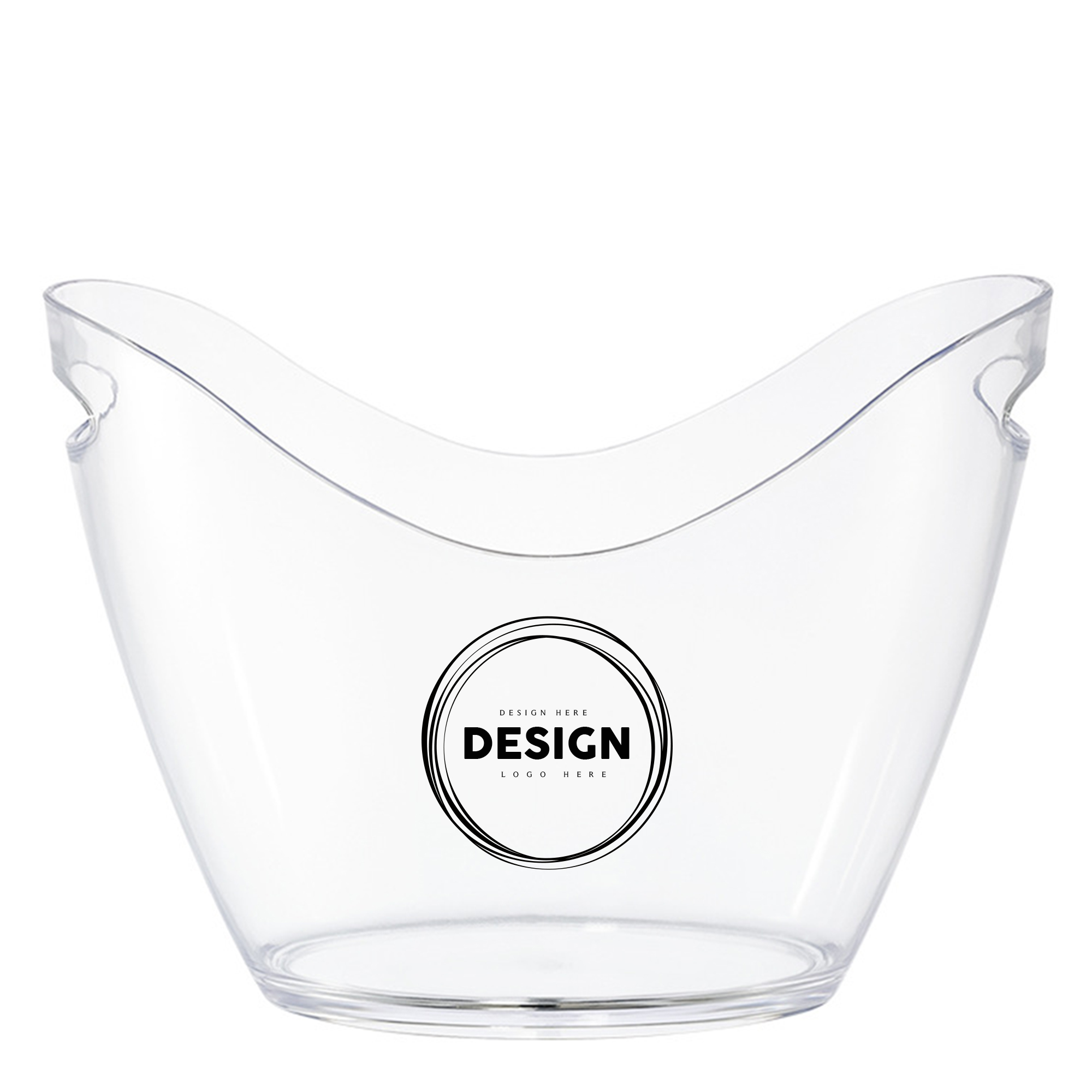 Modern Acrylic Ice Bucket in Gold Ingot Style 2