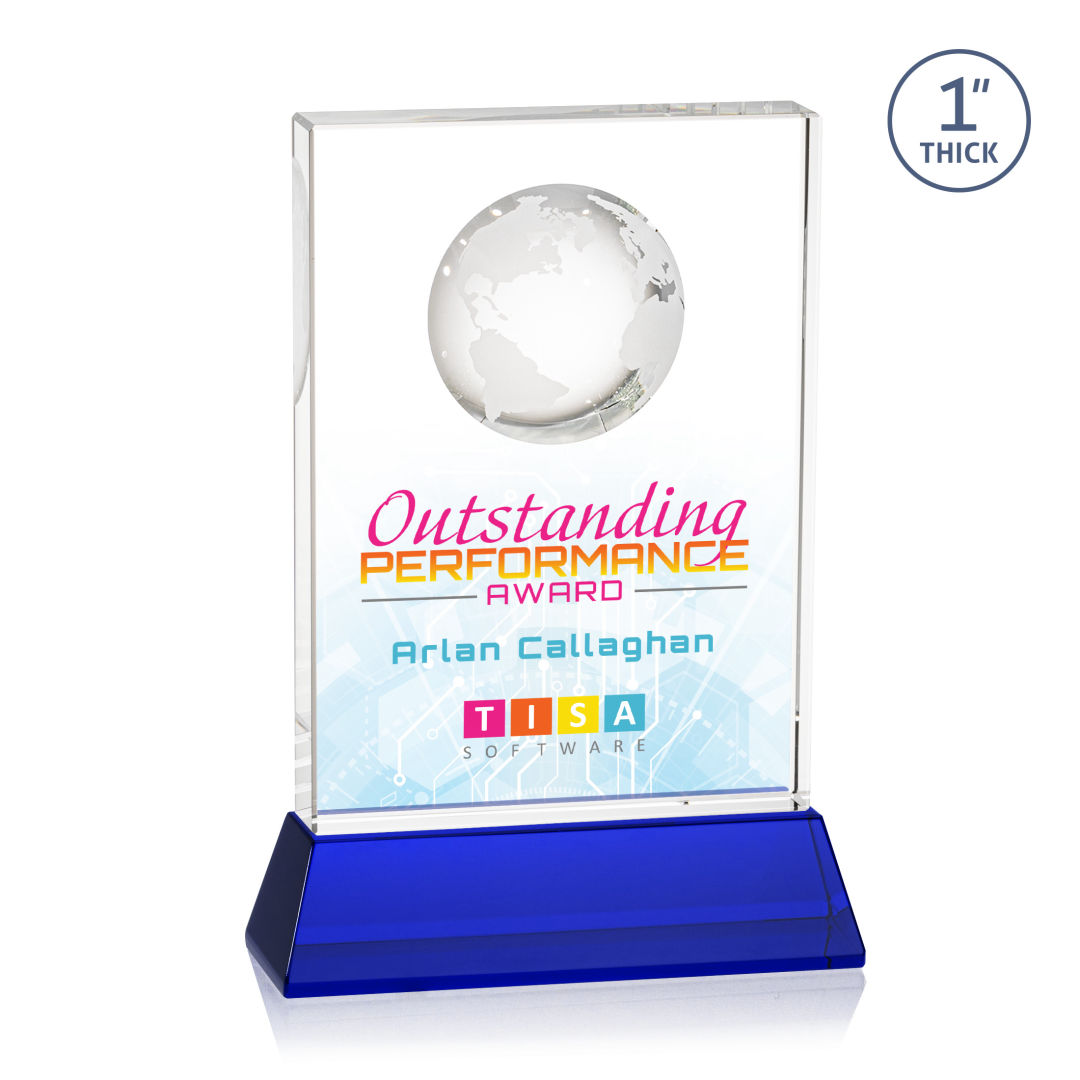 Ambassador VividPrint™ Award on Base - Blue 10