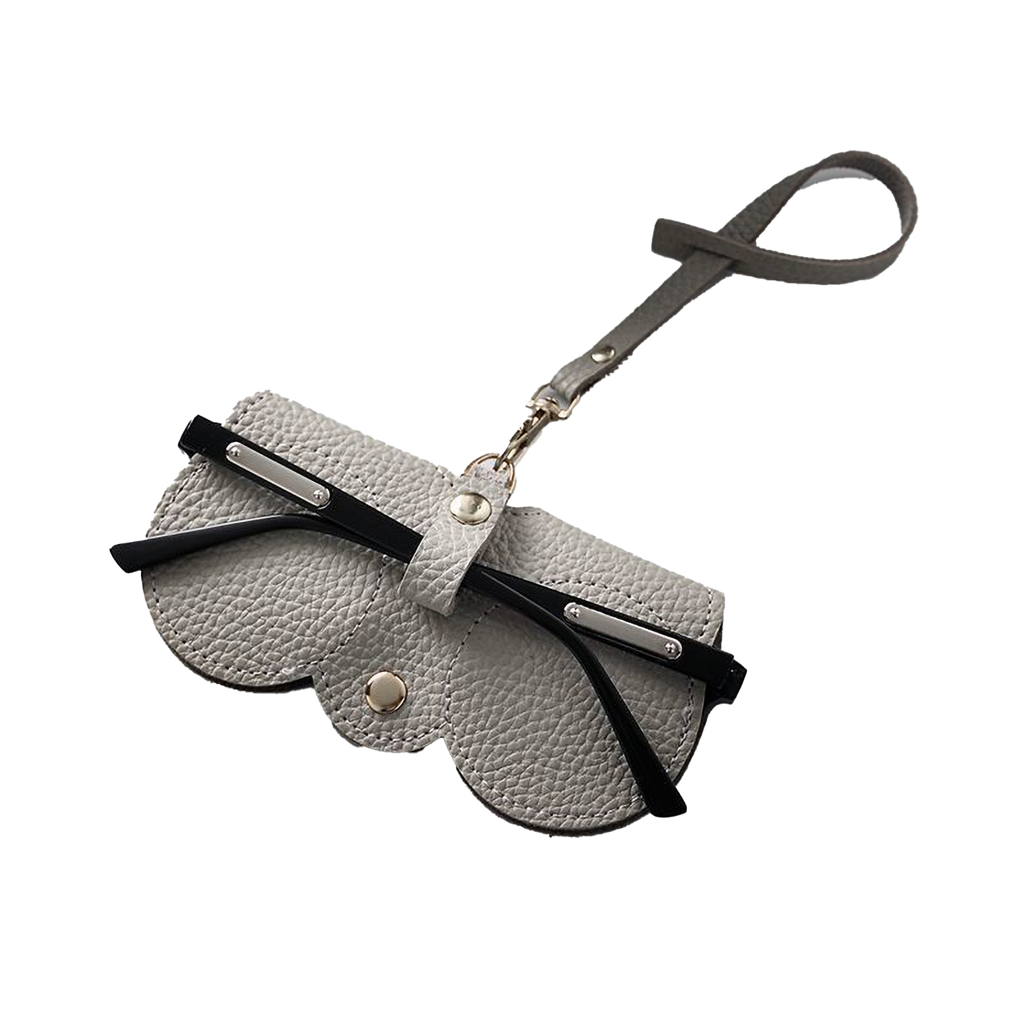 Soft Leather Fashionable Sunglasses Case Portable Pouch Clip 5