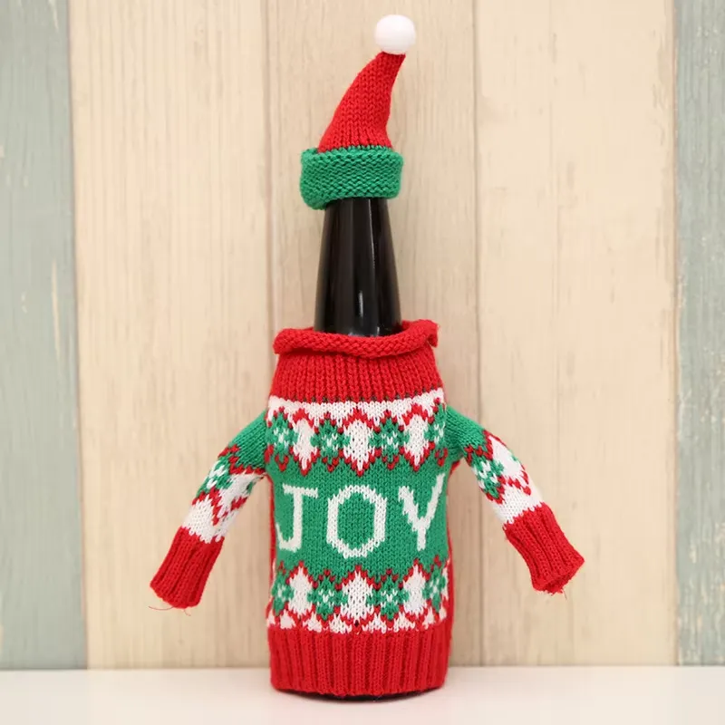 Christmas Wine Bottle Sweater Cover 13