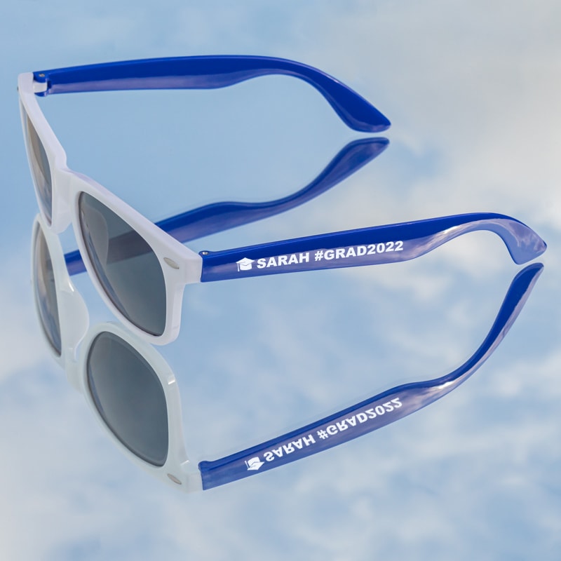 Custom White Frame Plastic Sunglasses 35