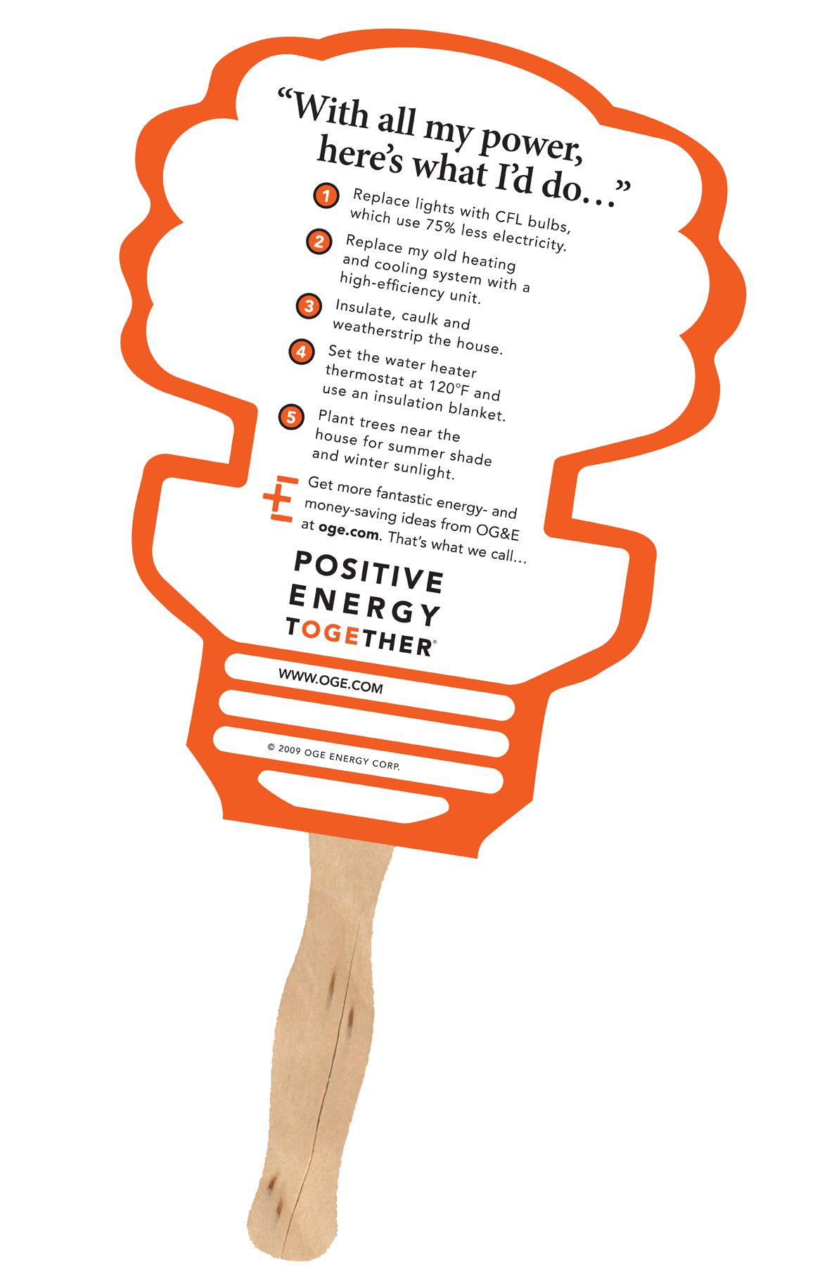 Single Side Energy Efficient Bulb Shaped Fan