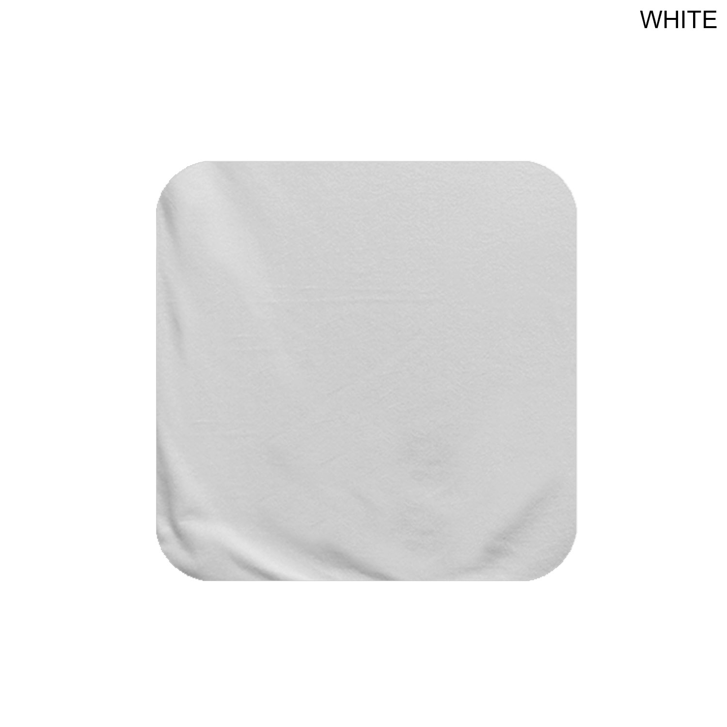24 Hr Express Ship - Plush and Soft White Velour Terry Cotton Blend Face Cloth, 12x12, Sublimated