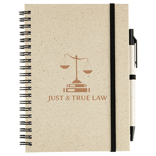 Prairie Fragrant Grass Recycled Spiral Notebook with Pen 7