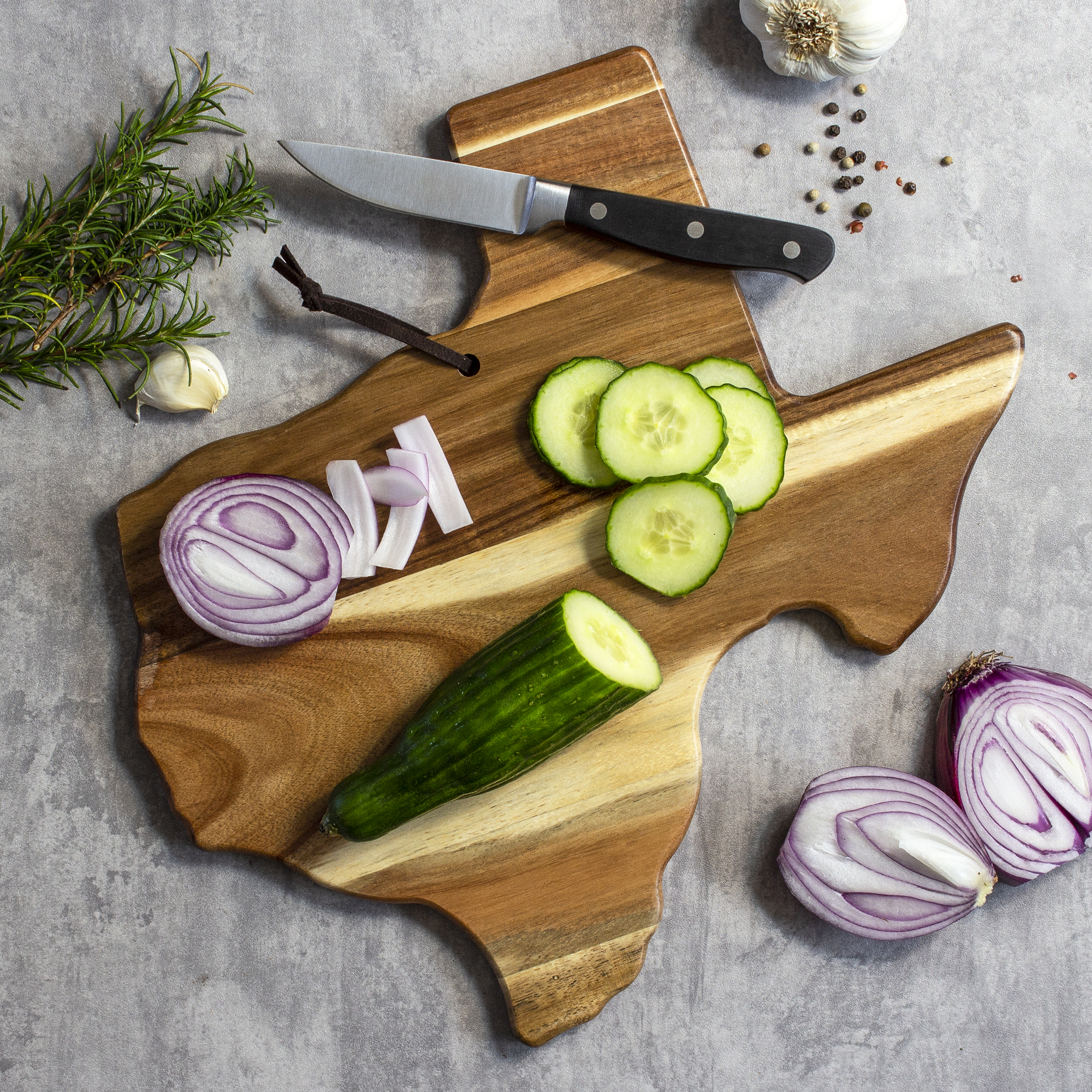 Rock & Branch® Origins Series Texas State Shaped Wood Serving and Cutting Board 5