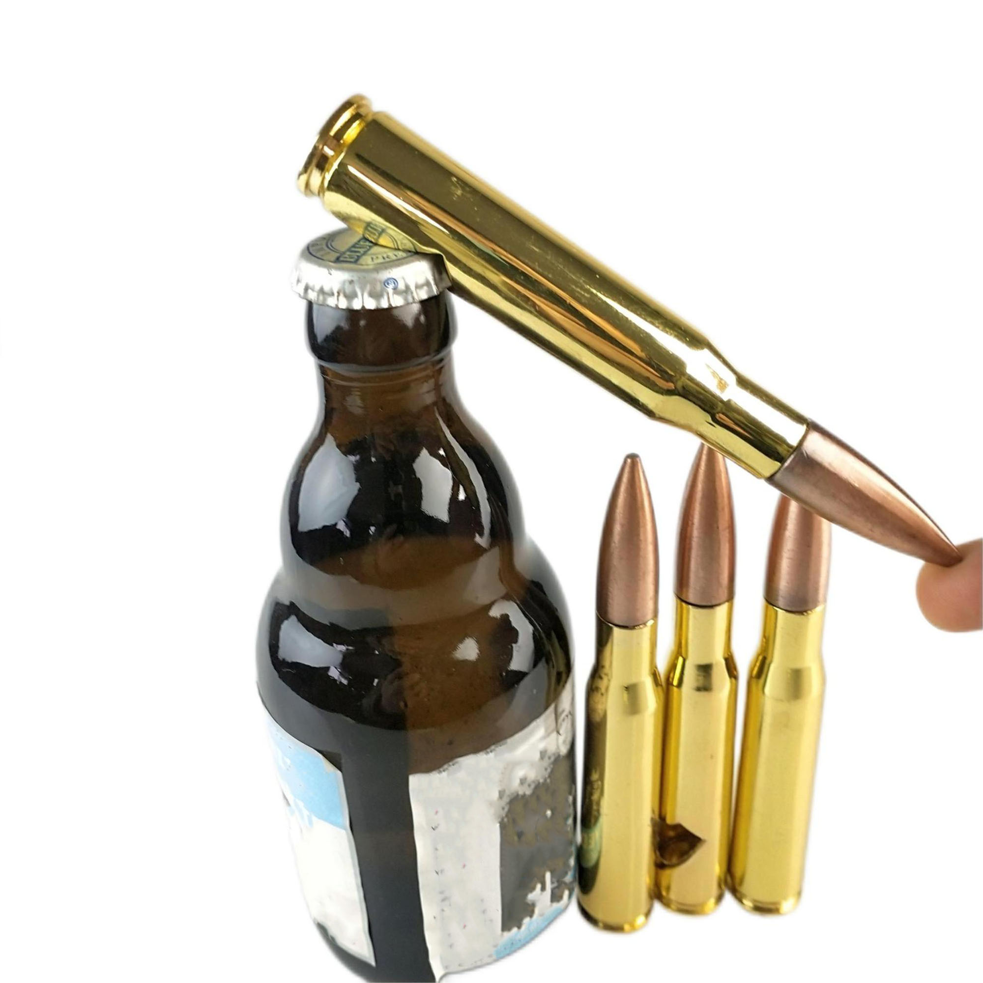 Bullet-Shaped Zinc Alloy Bottle Opener 1