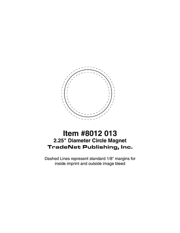 Magnet - 2.25 Inch Diameter Circle - 20 Mil. 3