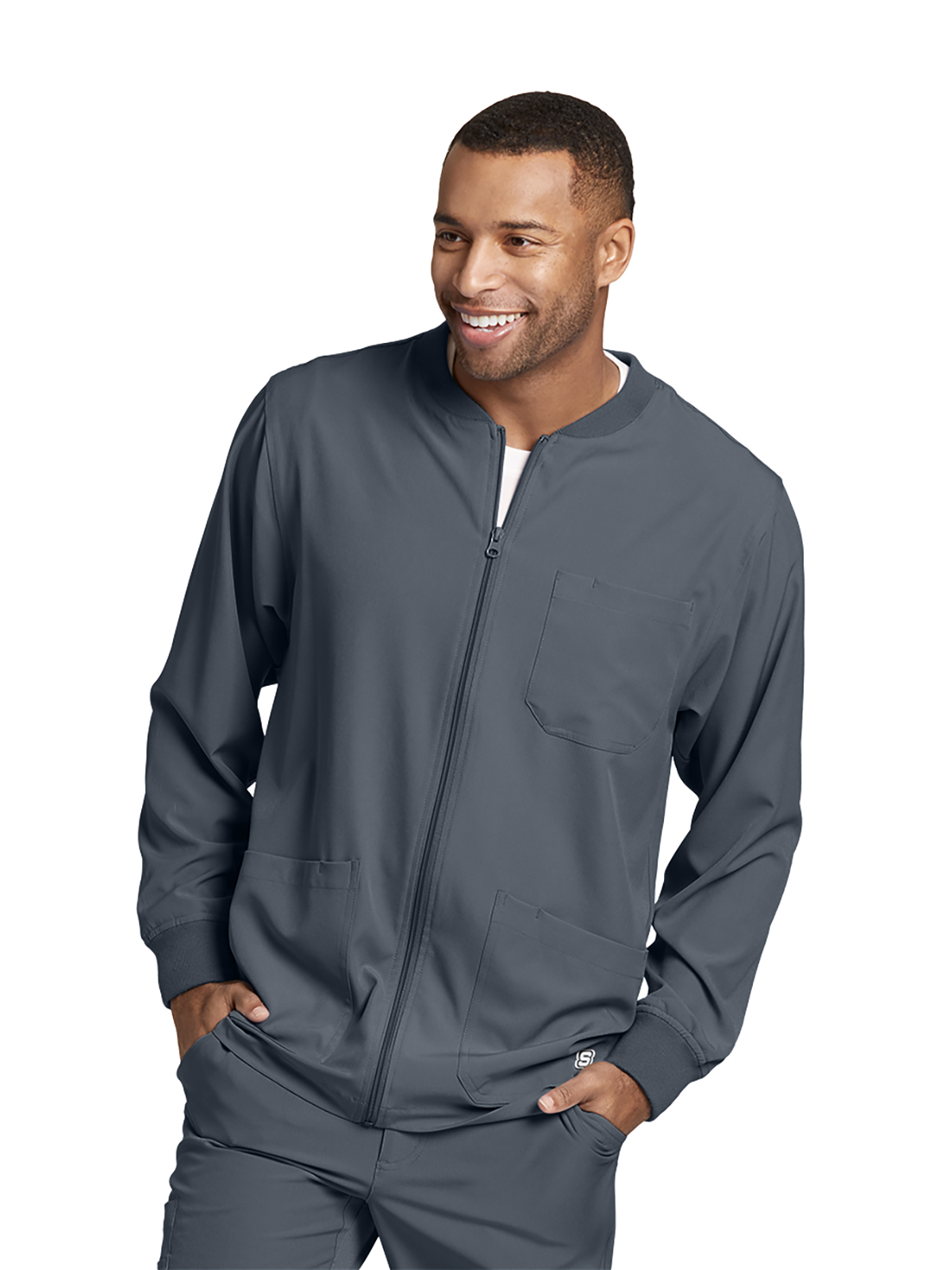 Skechers - Men's Three-Pocket Zip-Up Structure Warm-Up Scrub Jacket 29