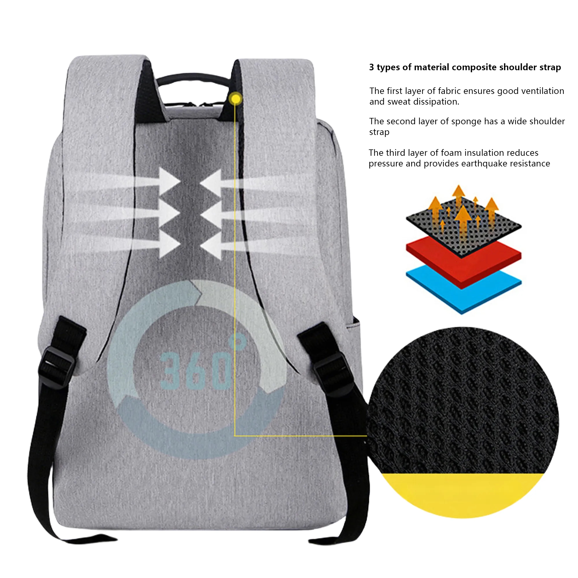 Backpack With USB Charging Port 6