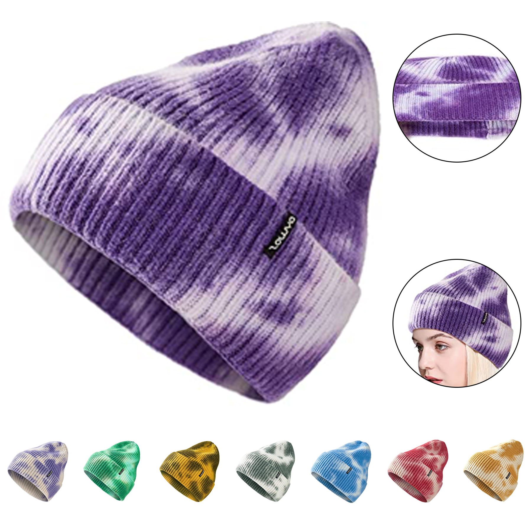 Tie Dye Knit Cap 2