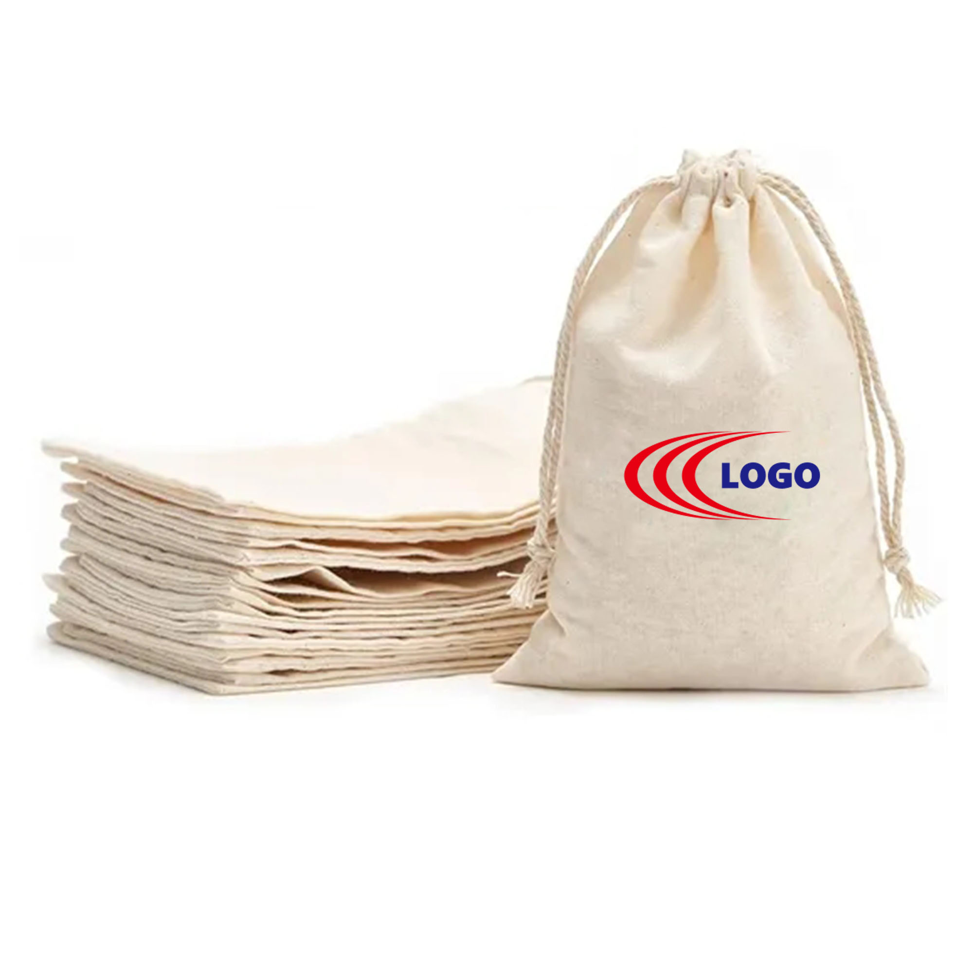 Recycled Cotton Drawstring Backpack 2