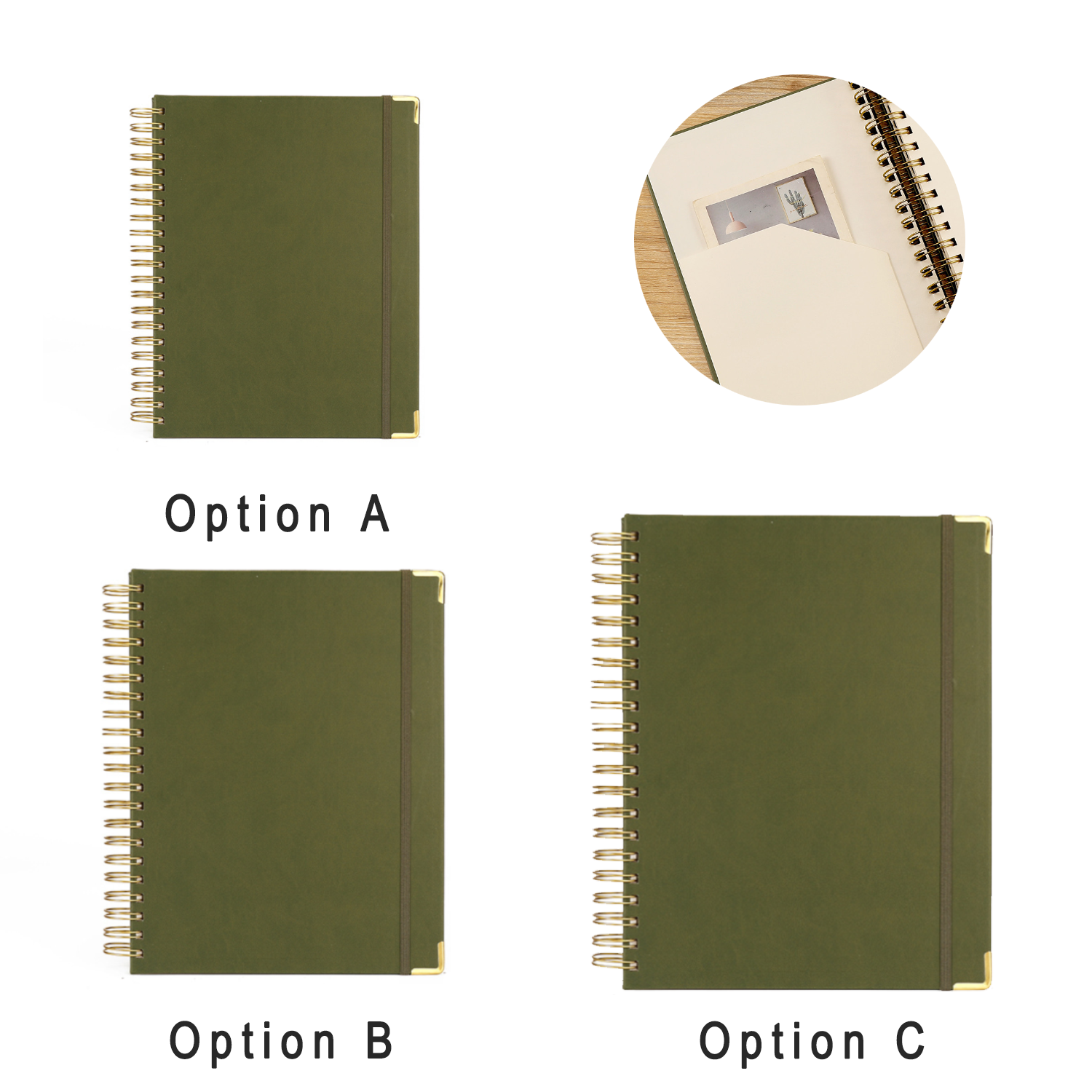 PU Leather Waterproof Spiral Notebook 7