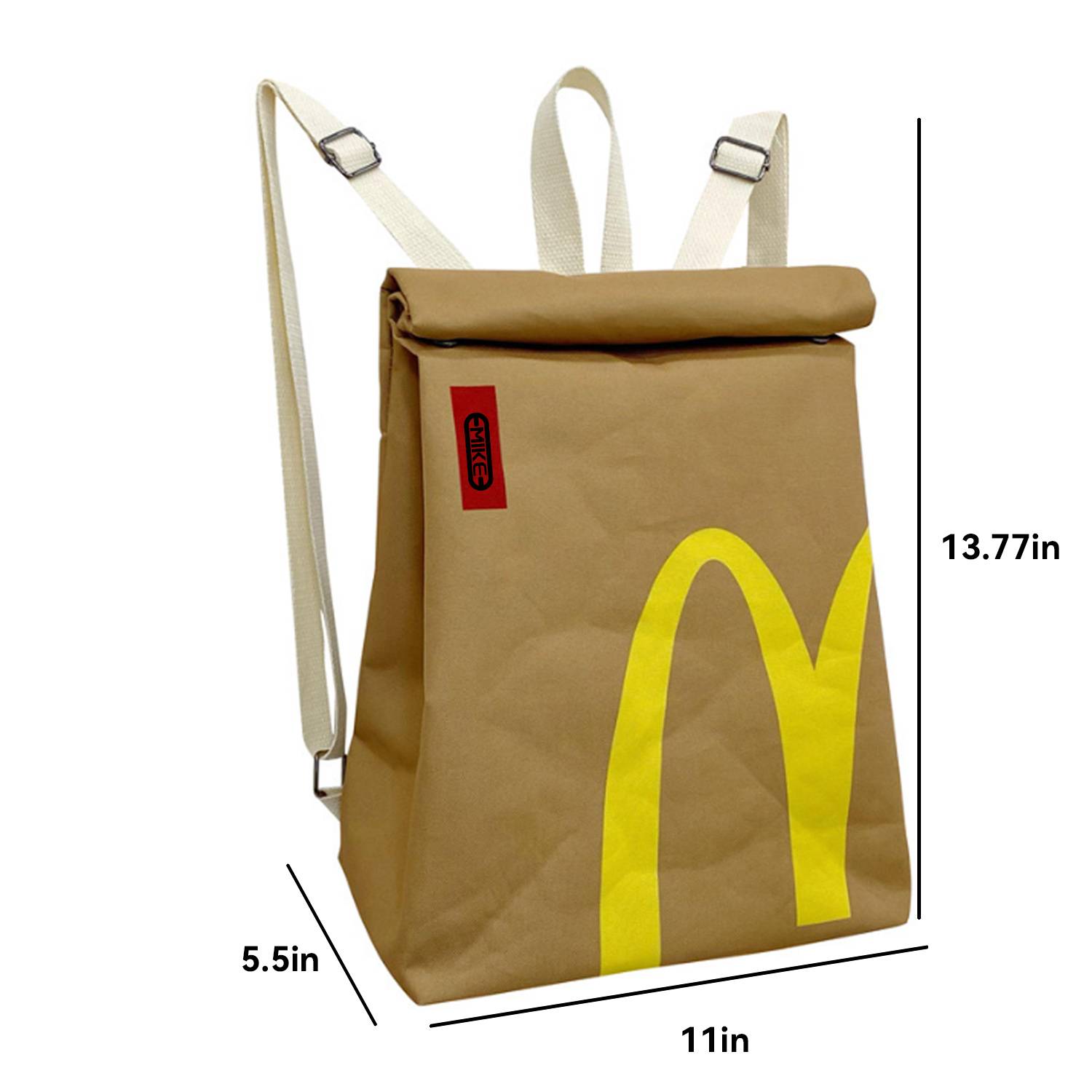 Cartoon French Fries Print for Women Stylish Schoolbag 3
