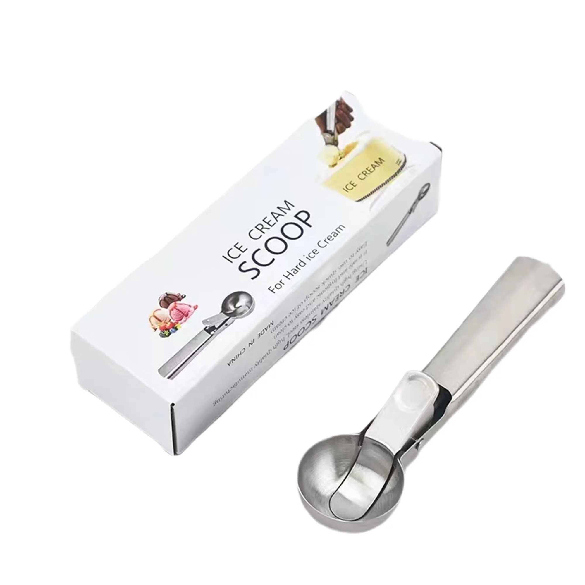 MOQ 100PCS Stainless Ice Cream Scoop With Rebound Function 3