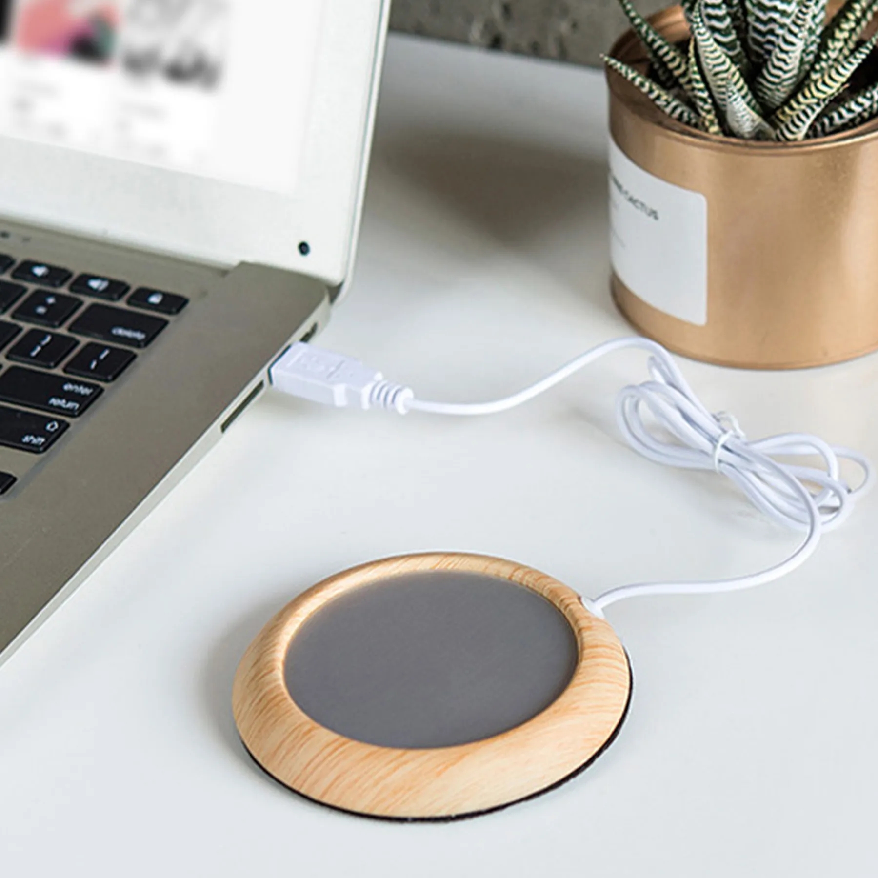USB metal base heated coasters 2