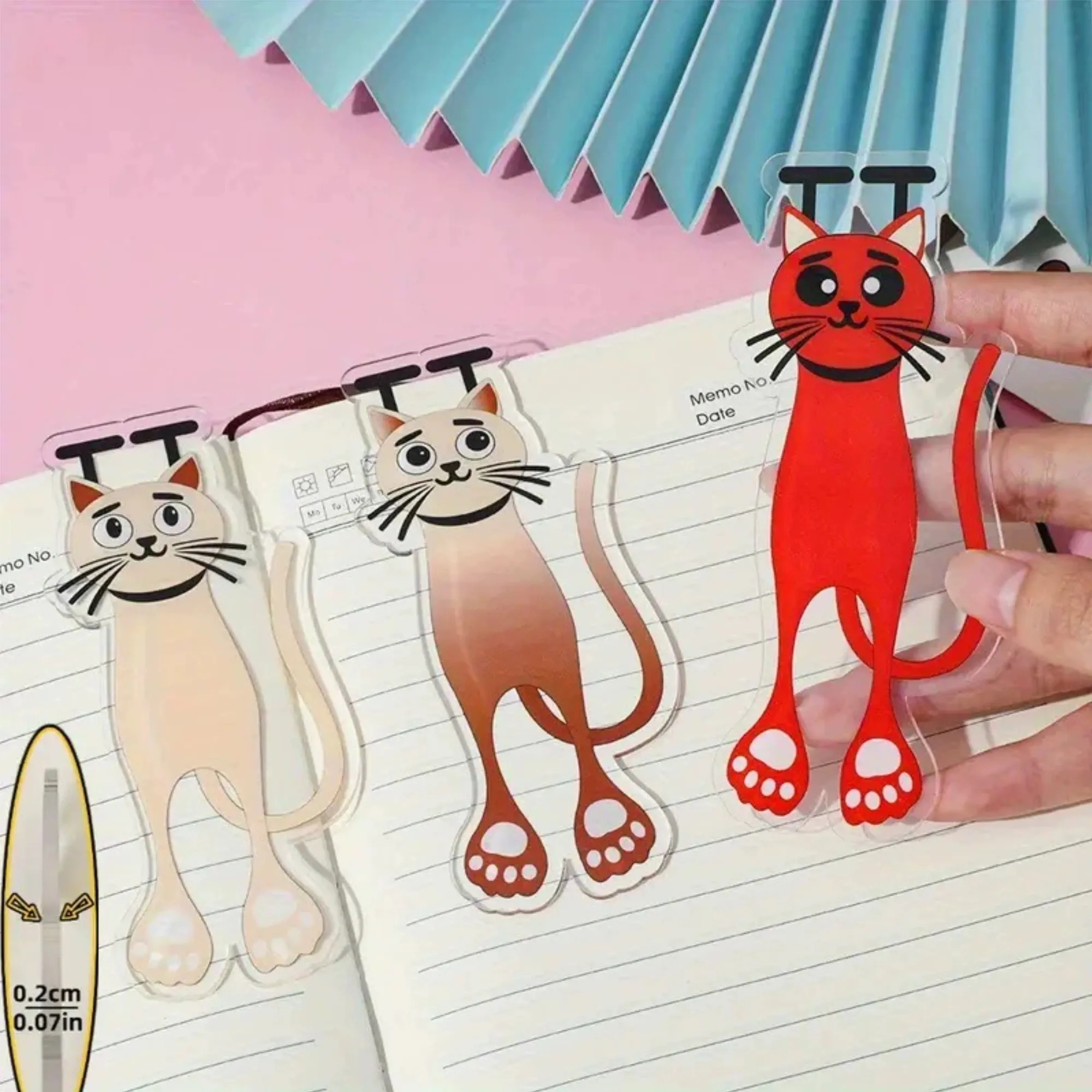 Plastic Bookmark Cat Shaped 1