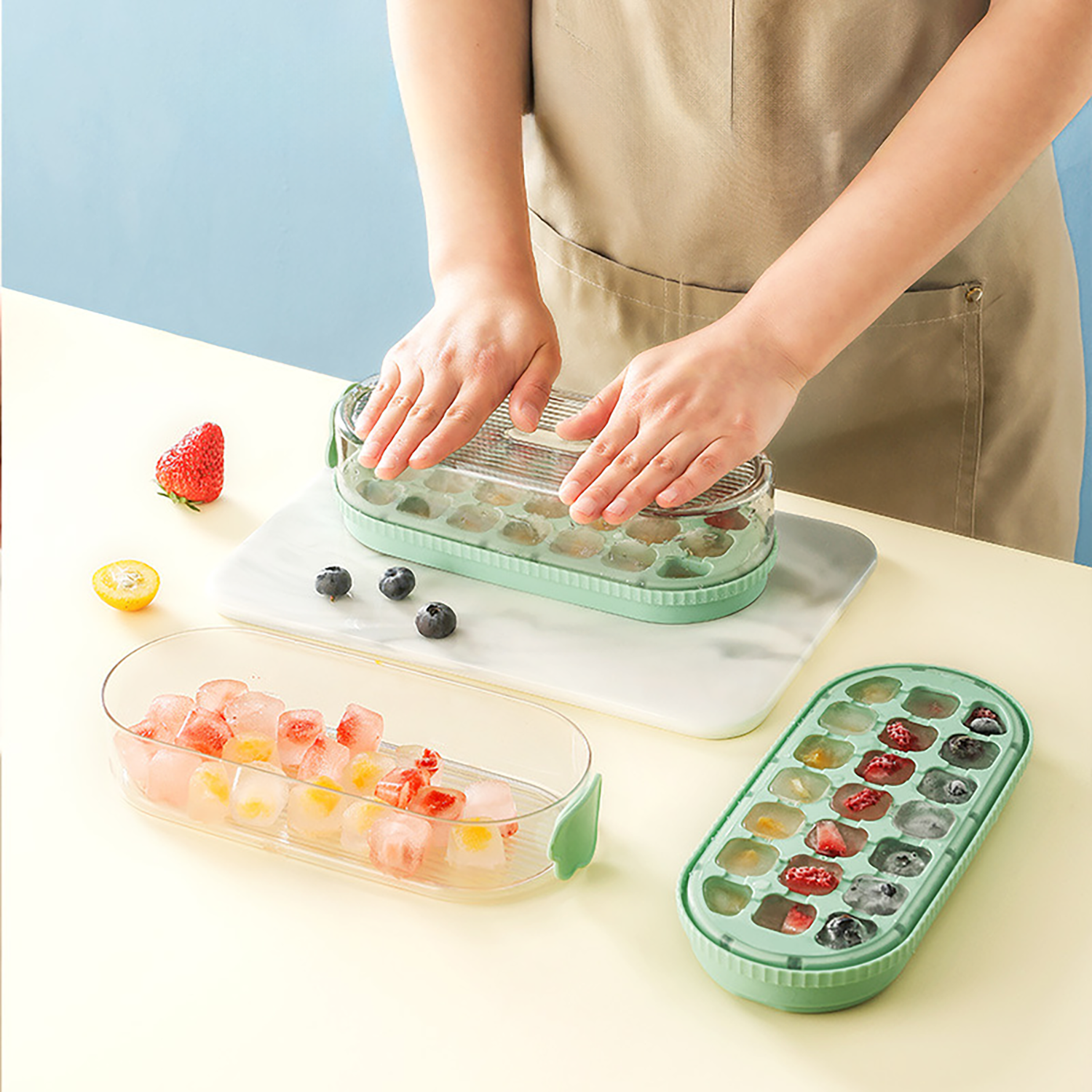 Silicon Press Type Double-Layer Ice Mold Box 8