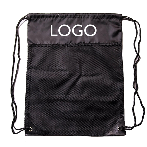 Polyester Mesh Drawstring Backpack 4