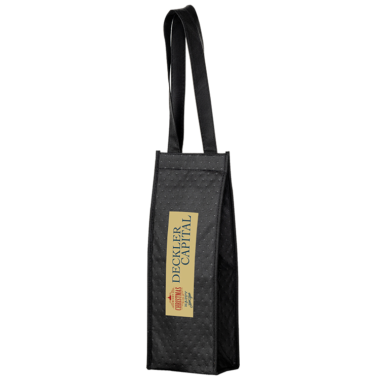 Non-woven Insulated Wine Tote with Hook & Loop Closure 1