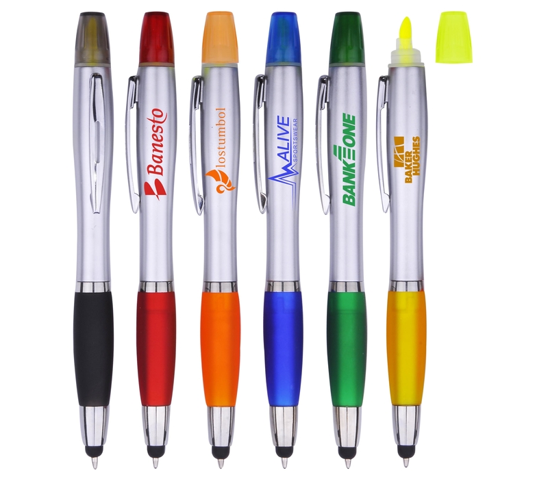 3-in-1 Pen with Highlighter and Stylus 3