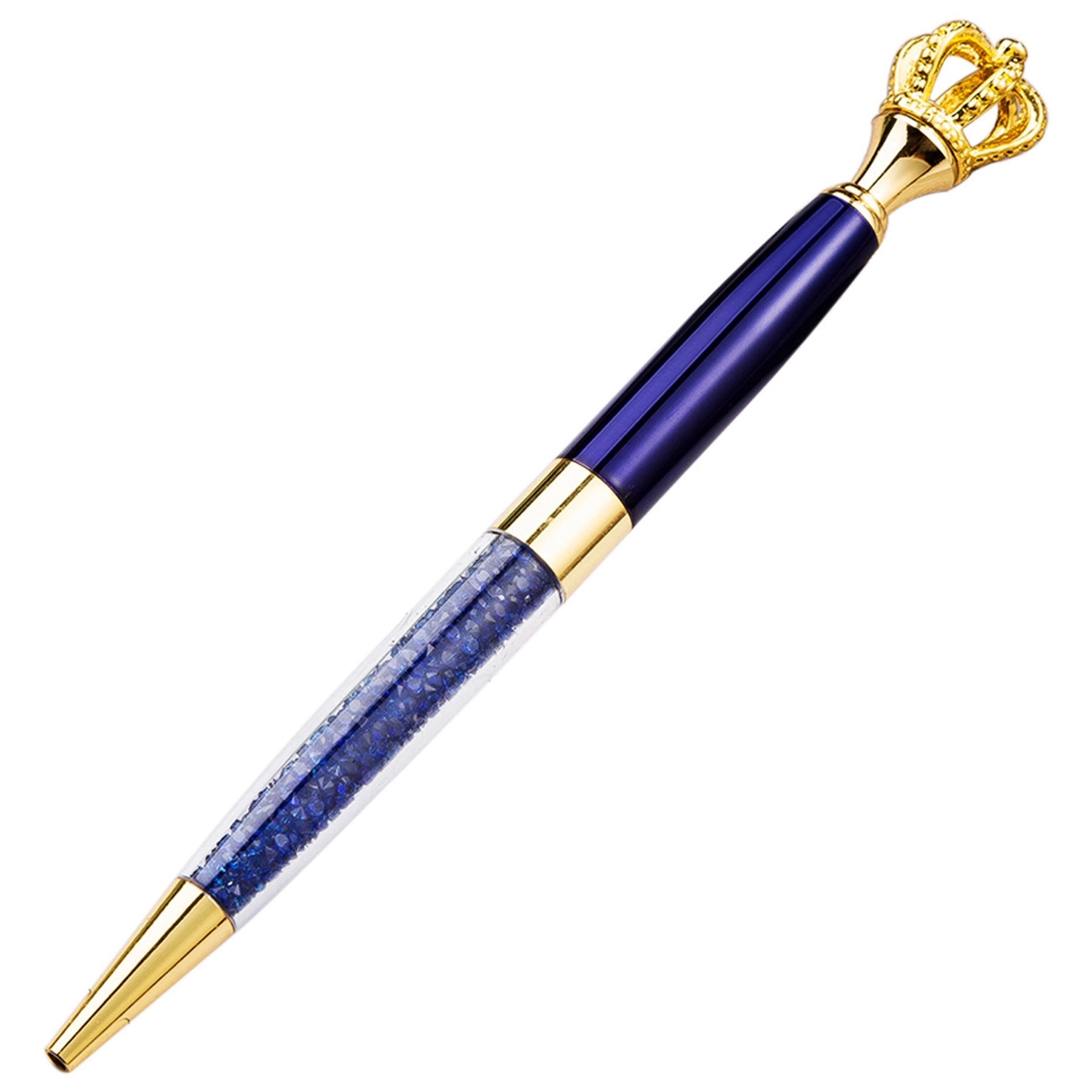 Metal Royal Crown Ballpoint Pen with Quicksand 3