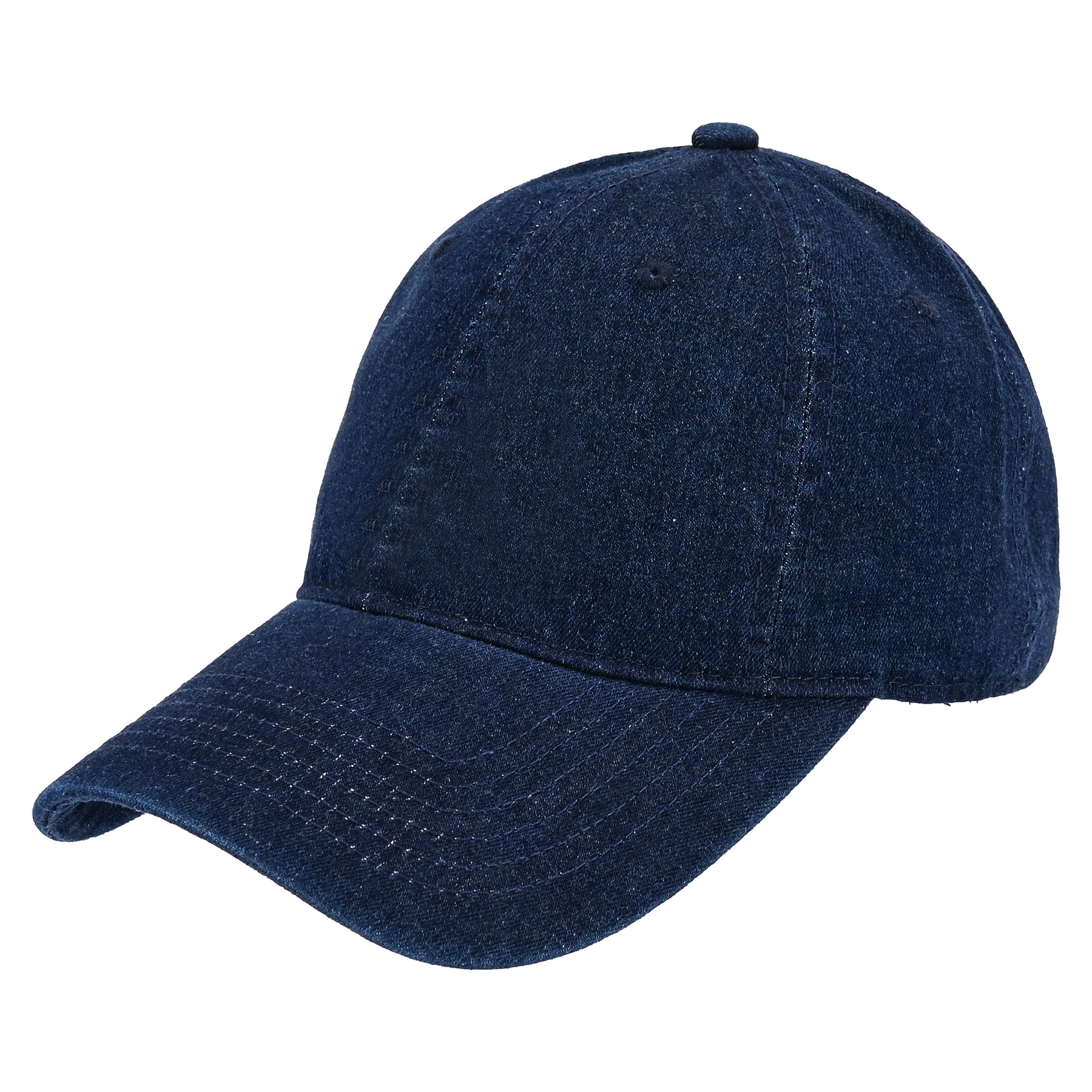 Vintage Washed Denim 6-Panel Baseball Cap 5