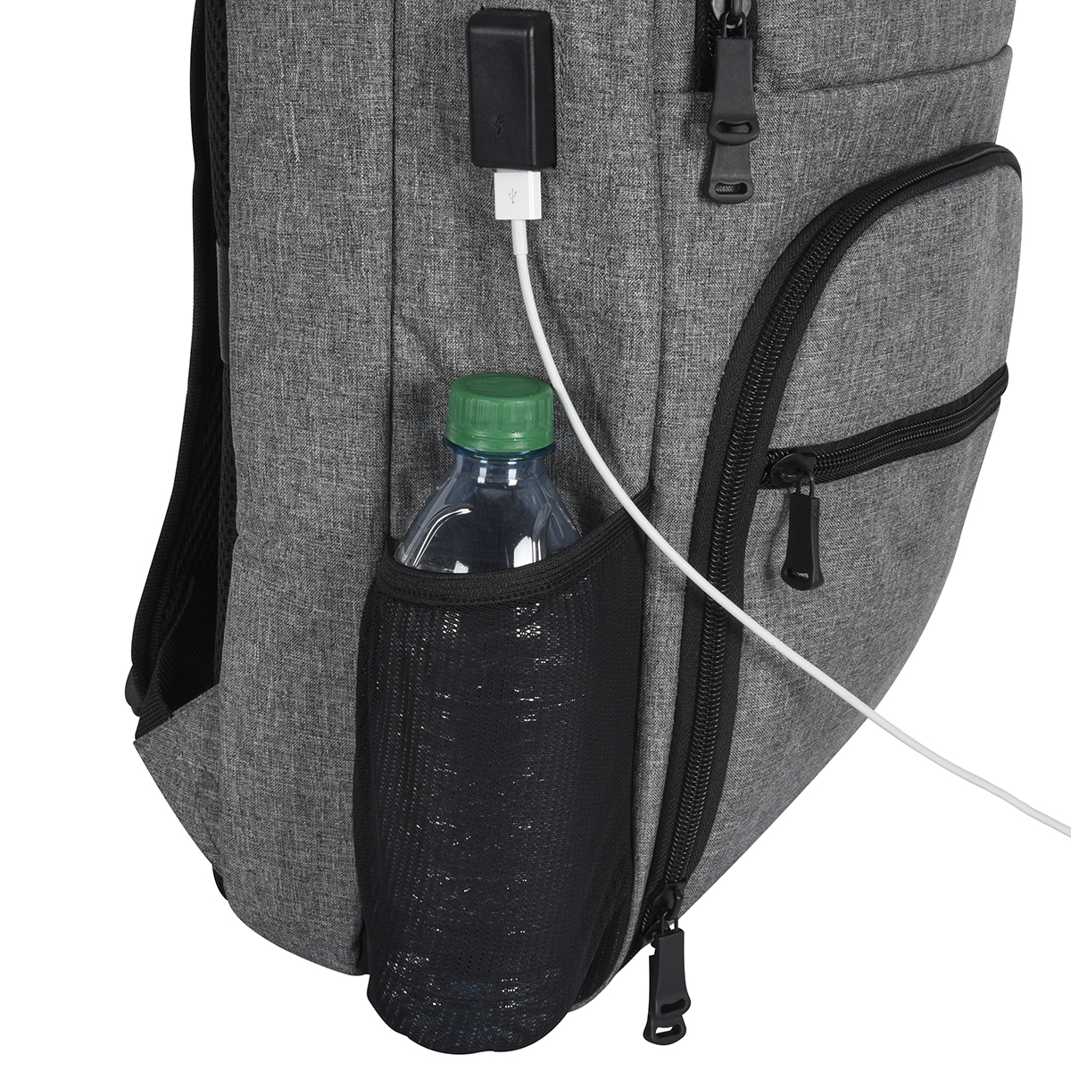Heathered RFID Laptop Backpack & Briefcase 12