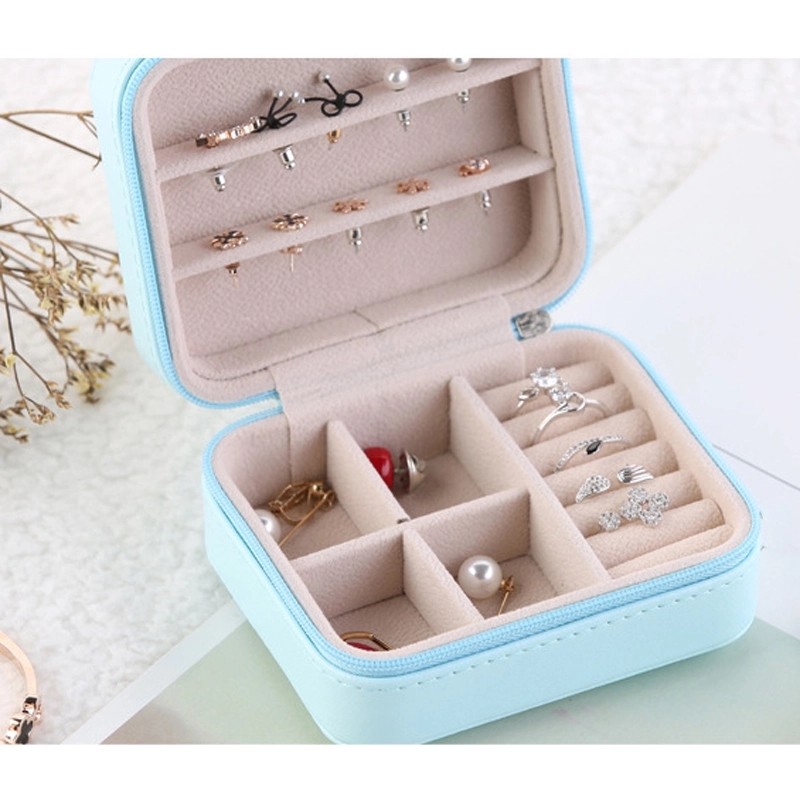 Portable Travel Jewelry Organizer Box & Earring Ring Storage 3