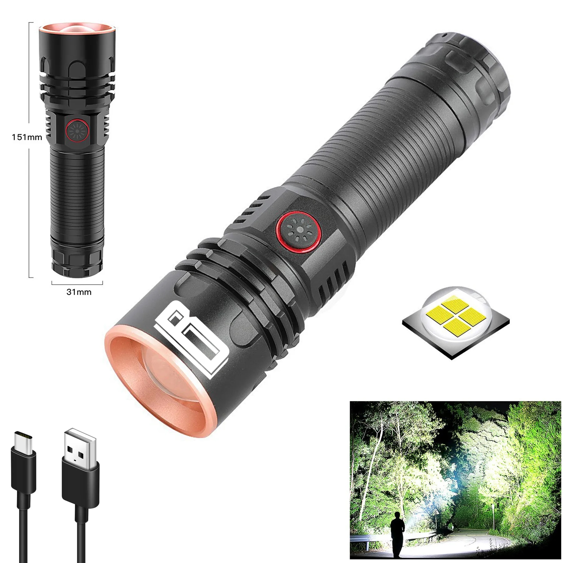 Rechargeable Flashlights High Lumens 3