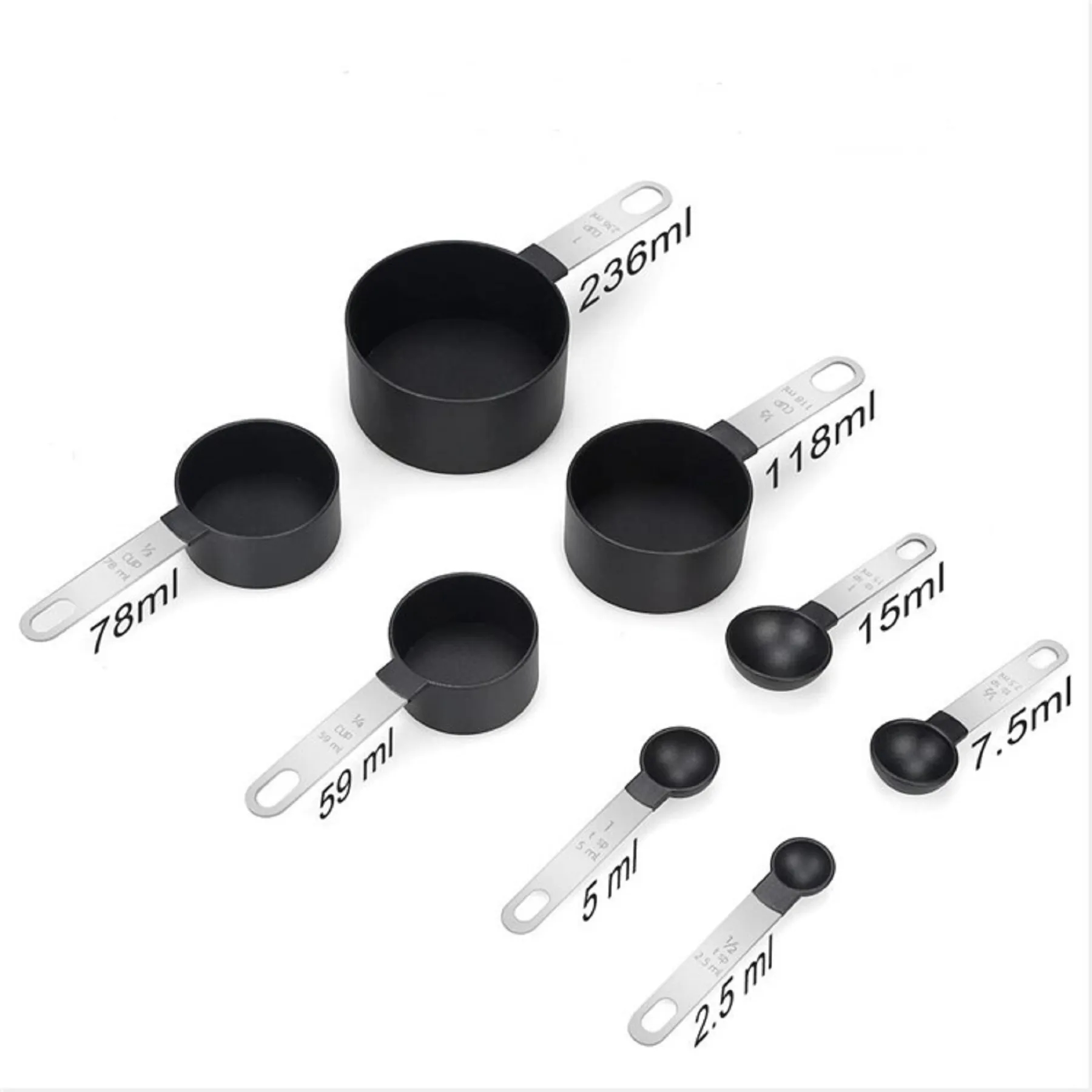 8 Measuring Cups with Spoons Set 6