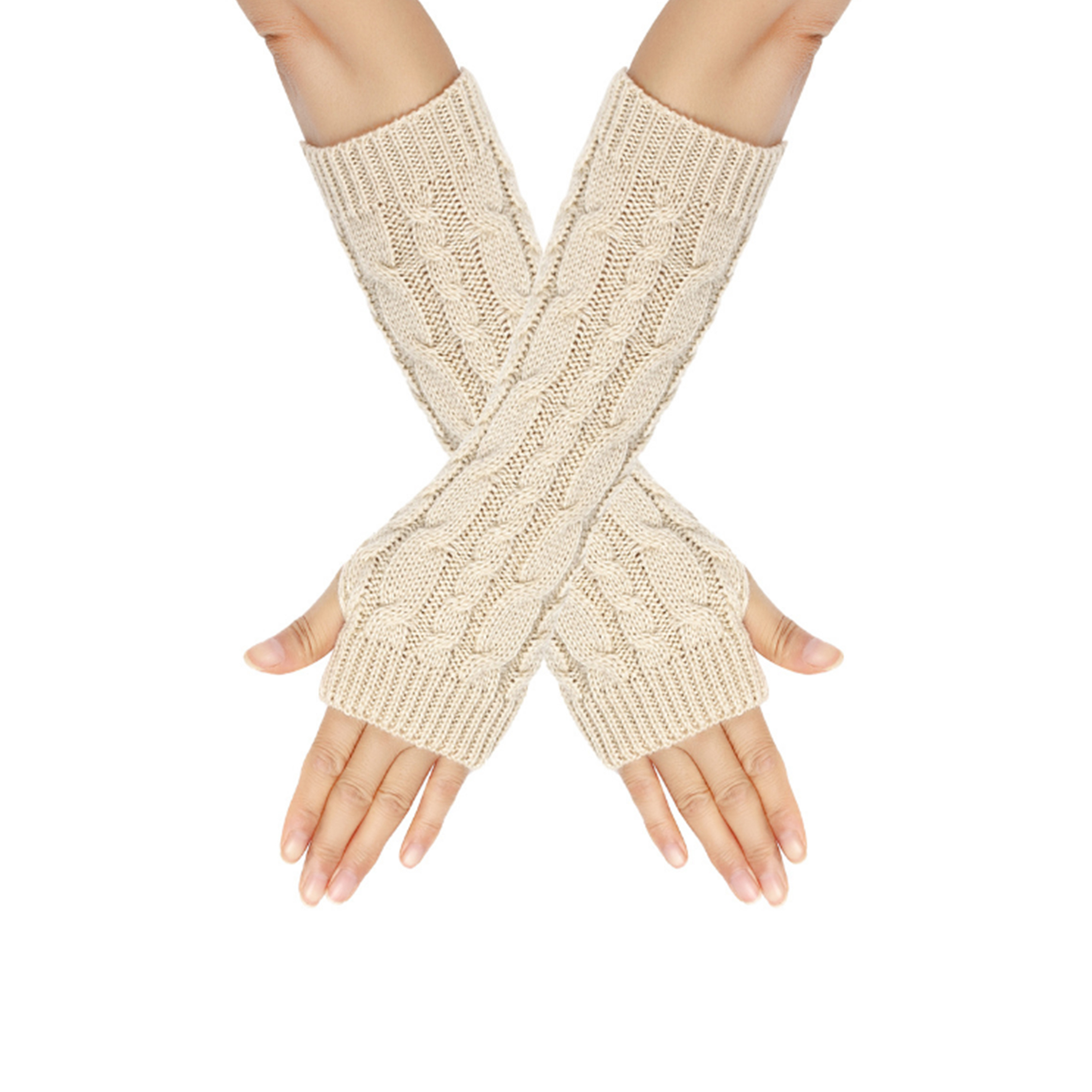 Stylish Winter Knitted Fingerless Gloves 15