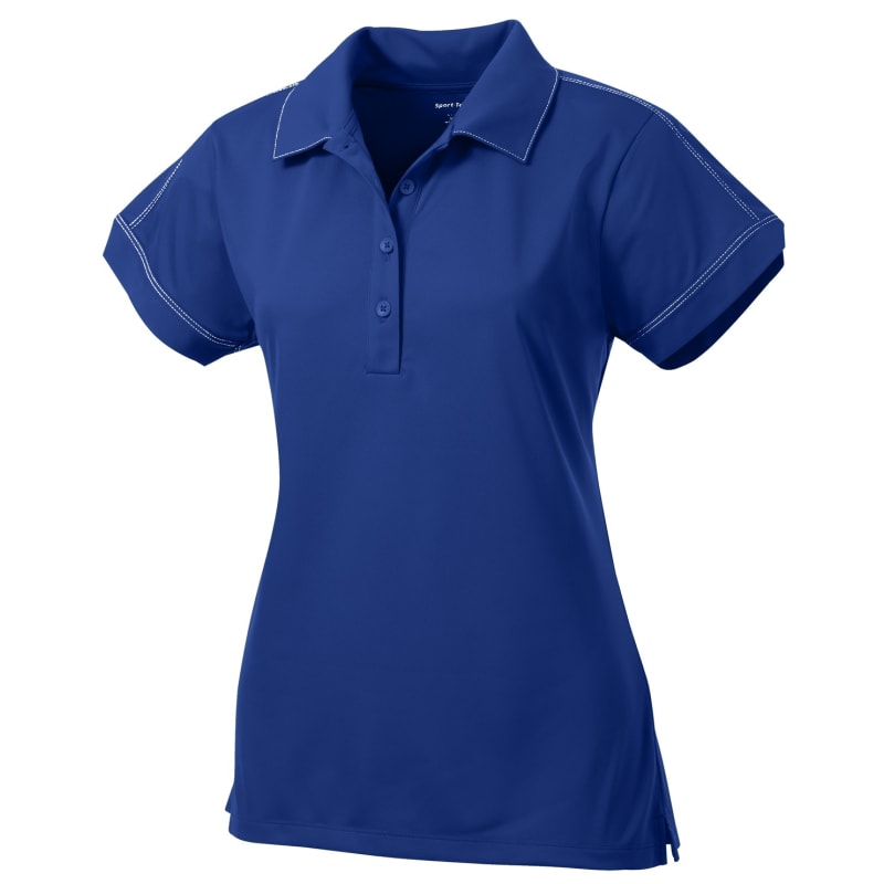 Sport-Tek Women's Contrast Stitch Micropique Sport-Wick Polo. 22