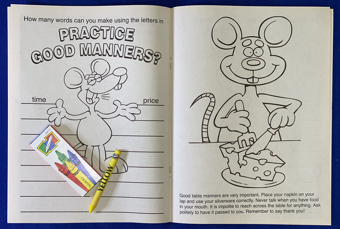 COLORING SET - Practice Good Manners Coloring Book Fun Pack 6