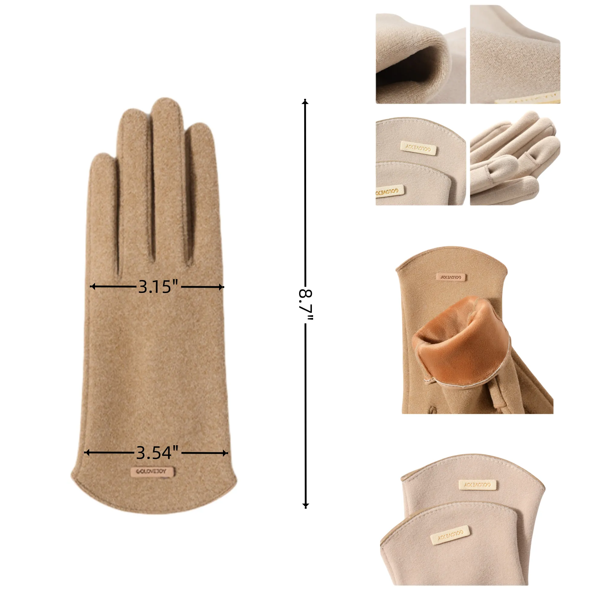 Thickened Fleece Windproof Women's Gloves 5