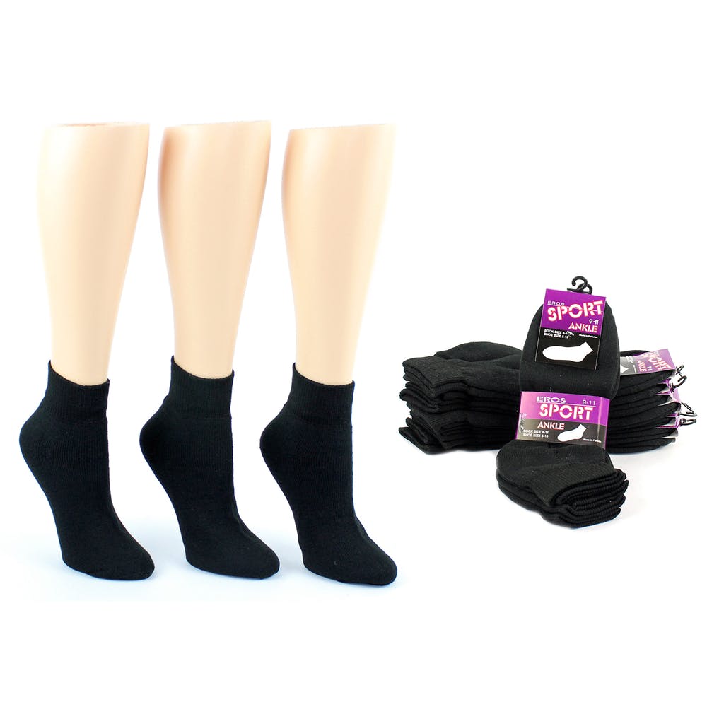 Women's Ankle Socks - Size 9-11 Black 2