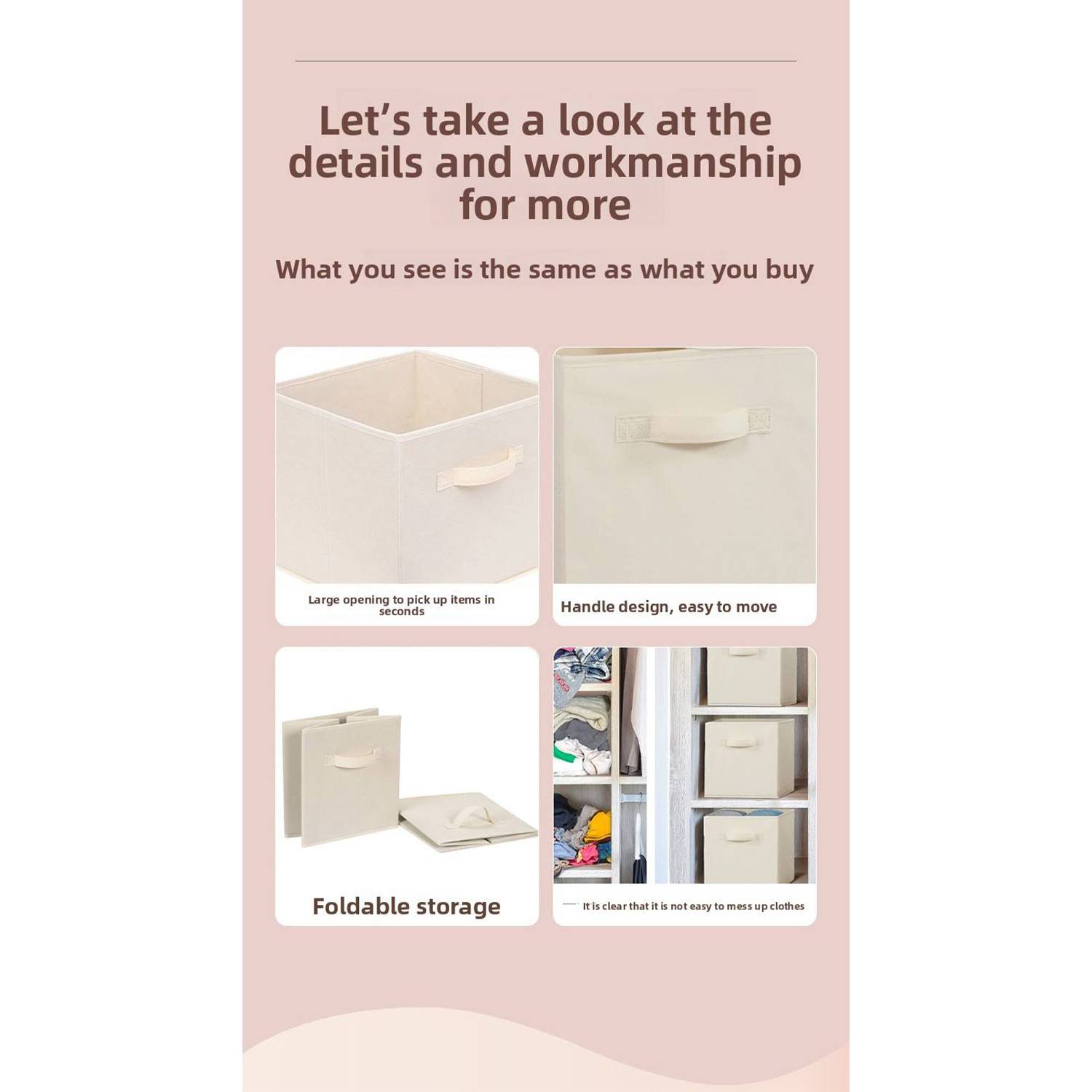 Foldable Non-Woven Storage Box w/ Handle 6