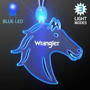 Acrylic Horse Head Shape Necklace with LED 3