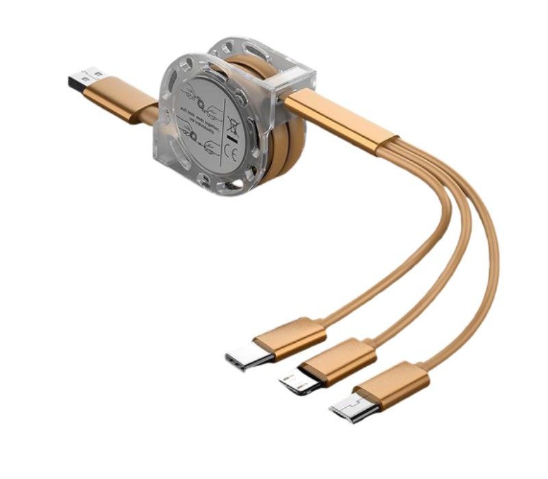 3-in-1 Retractable Lanyard Charging Cable 9