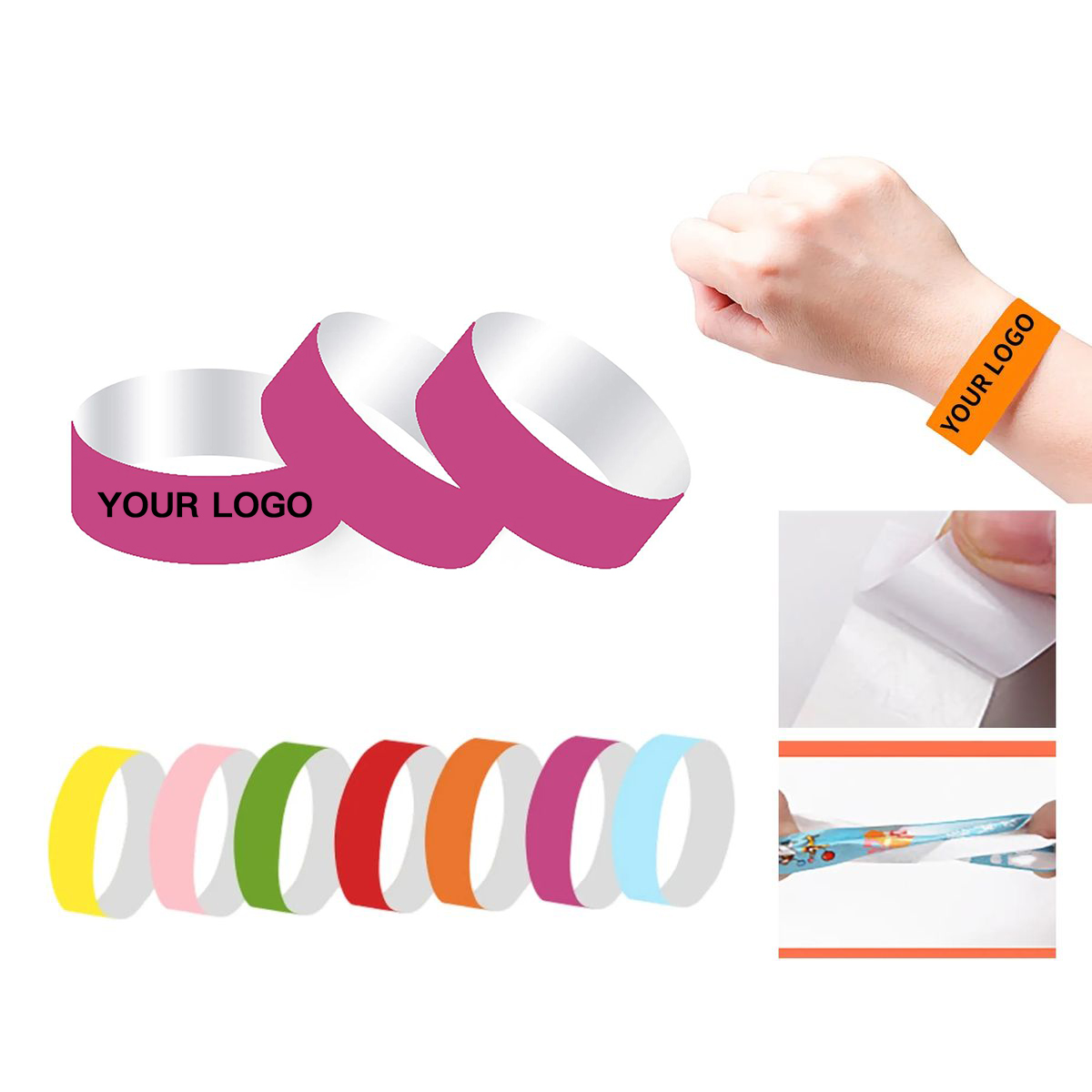 Water Resistant Tyvek Wristbands for Party Admission 3